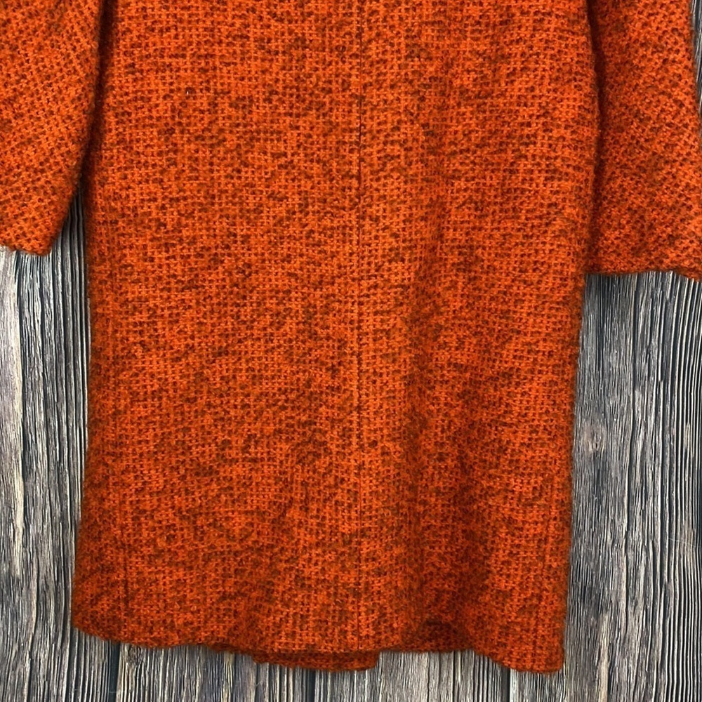 Vintage Woman’s Di Vinci By Roberto California Orange Knit Buttoned Down Coat - Picture 8 of 13